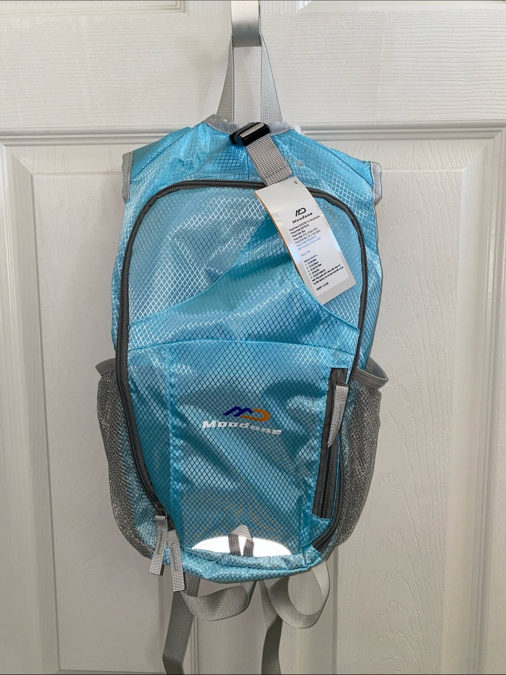 Moodone 15L Light Blue and Gray Light Hiking Backpack